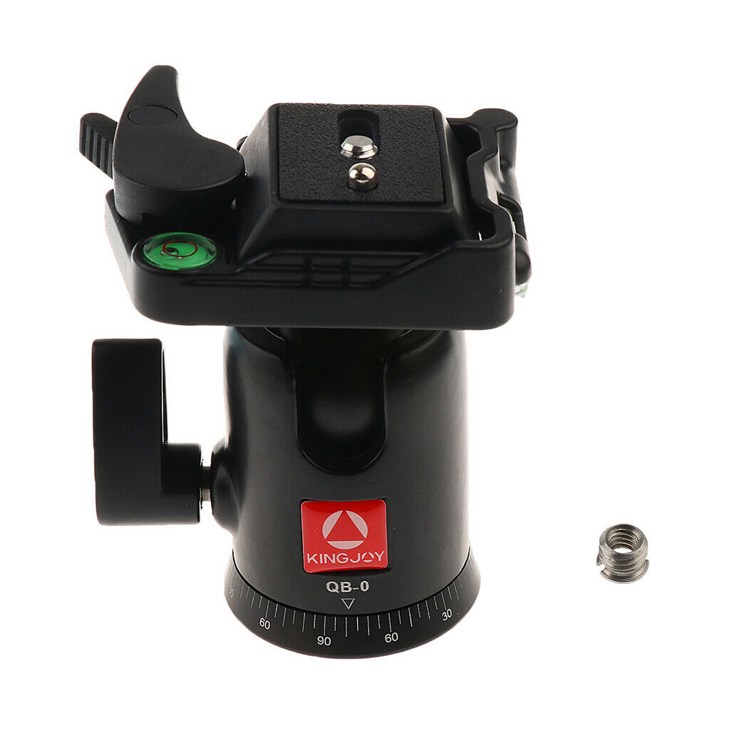 Camera Tripod Ball Head With Quick Release Plate 1/4" Screw Max. Load 5kg