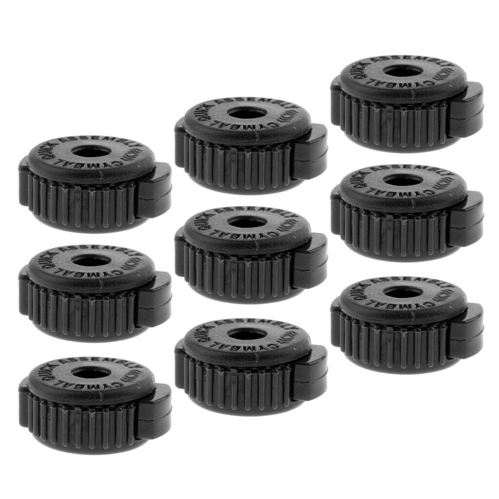 Lots 9 Quick Set Cymbal Plastic Knobs Replacements for Performers Beginners