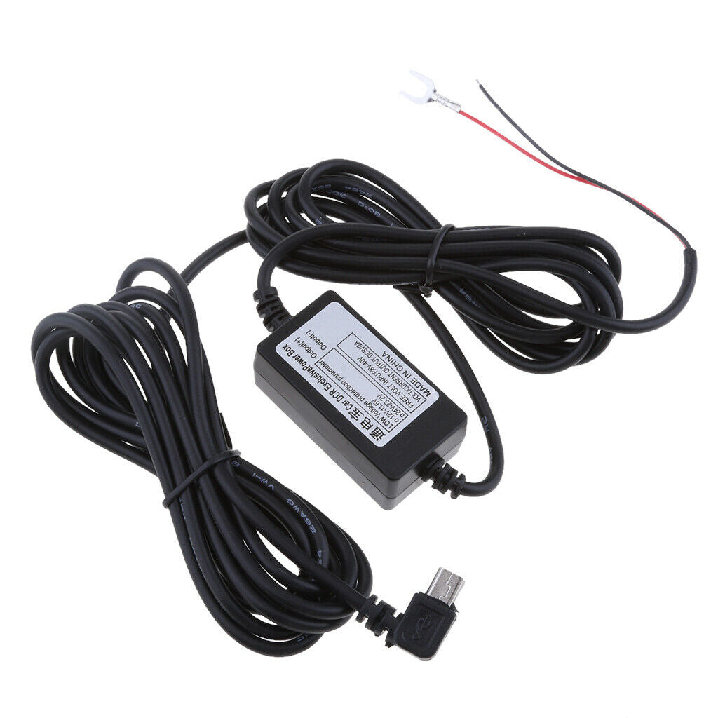 12V / 24V to 5V Car   Cam Hardwire Kits Inverter  USB Right Head
