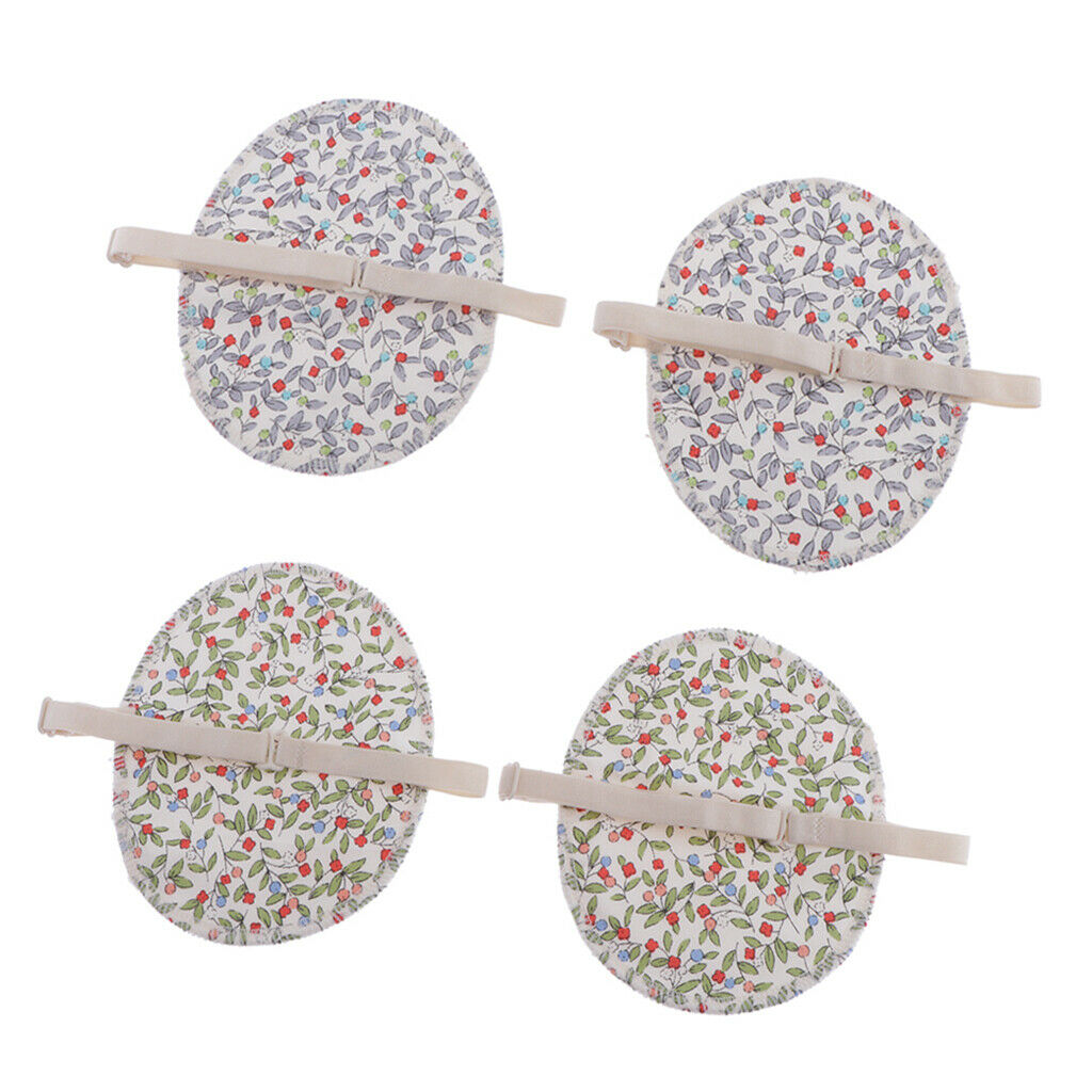 4Pcs Washable Breathable Underarm Armpit Sweat Pads Guards Straps Women