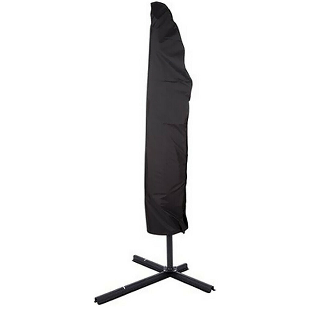 Garden Parasol Cover Waterproof Protector Umbrella Patio Cover Black 280cm