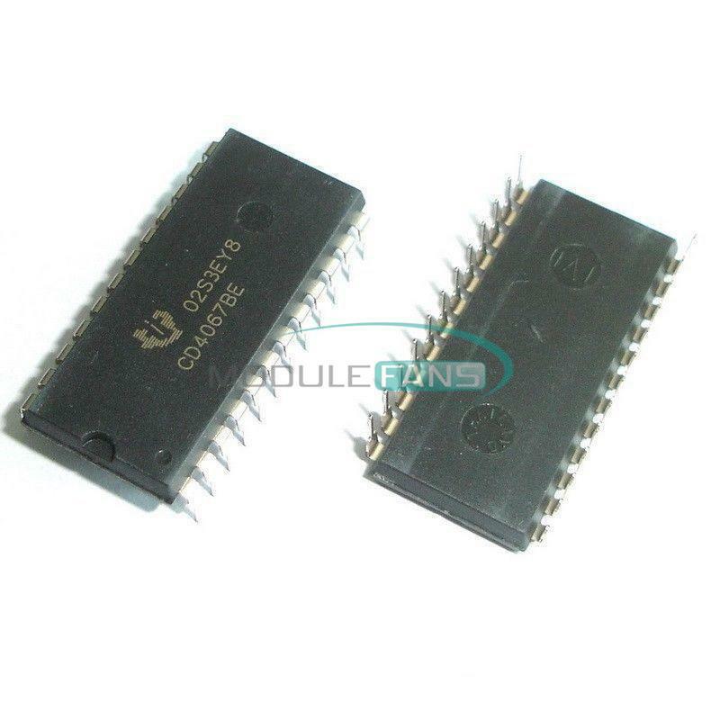 2PCS CD4067BE TI IC MUX/DEMUX 1X16 24DIP NEW MF