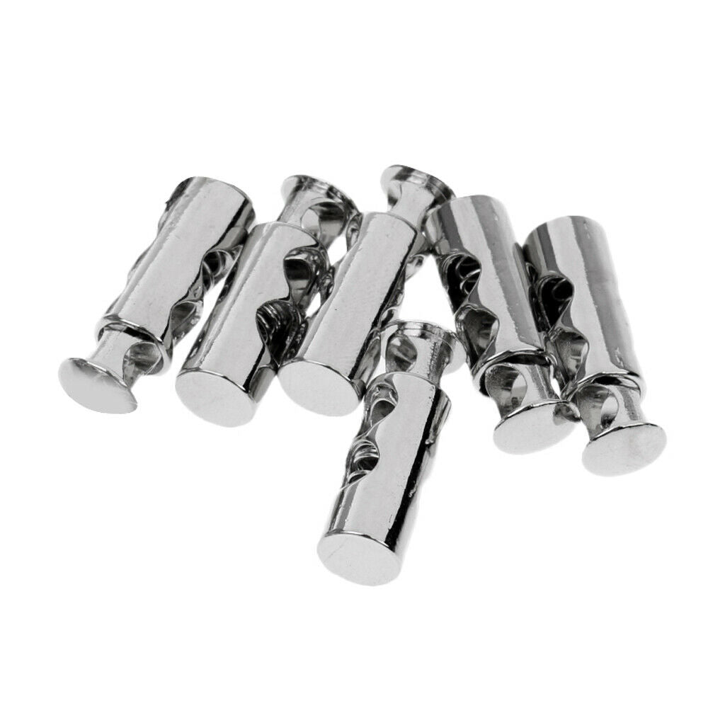 6 lot Cylinder Cord Locks Clamp Laces Stopper Toggle Ends Paracord Slider