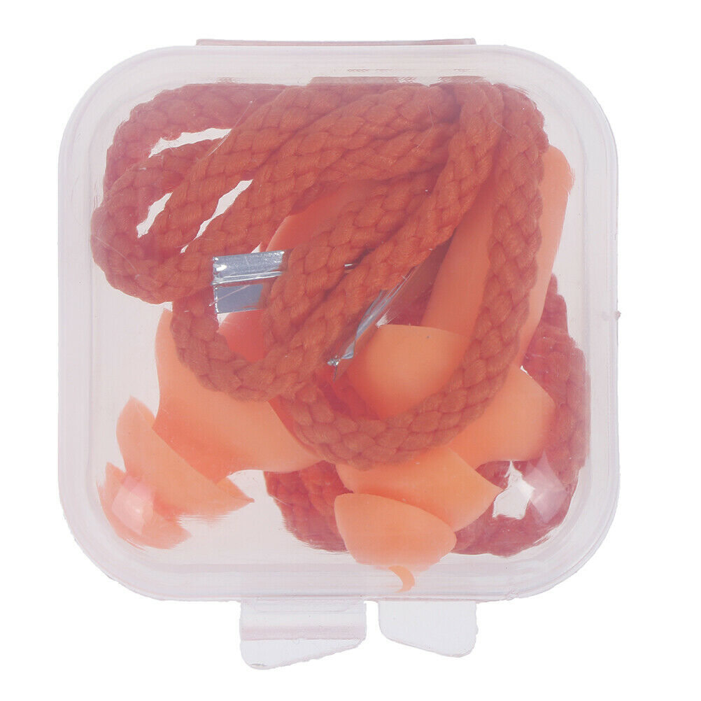 1Pc Soft silicone ear plug reusable hearing protection earplug with cord.l8