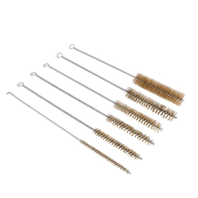 6 Pcs Brass Tube Cleaning Brush Wire Brush Set Cleaning Polishing Tool Brass WB7