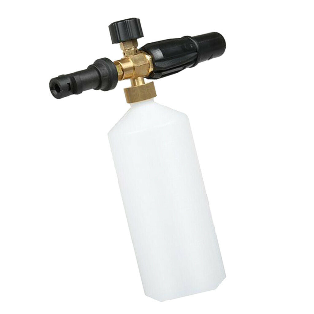Adjustable Snow Foam Lance  Washer Bottle Pressure Car Wash  -Black