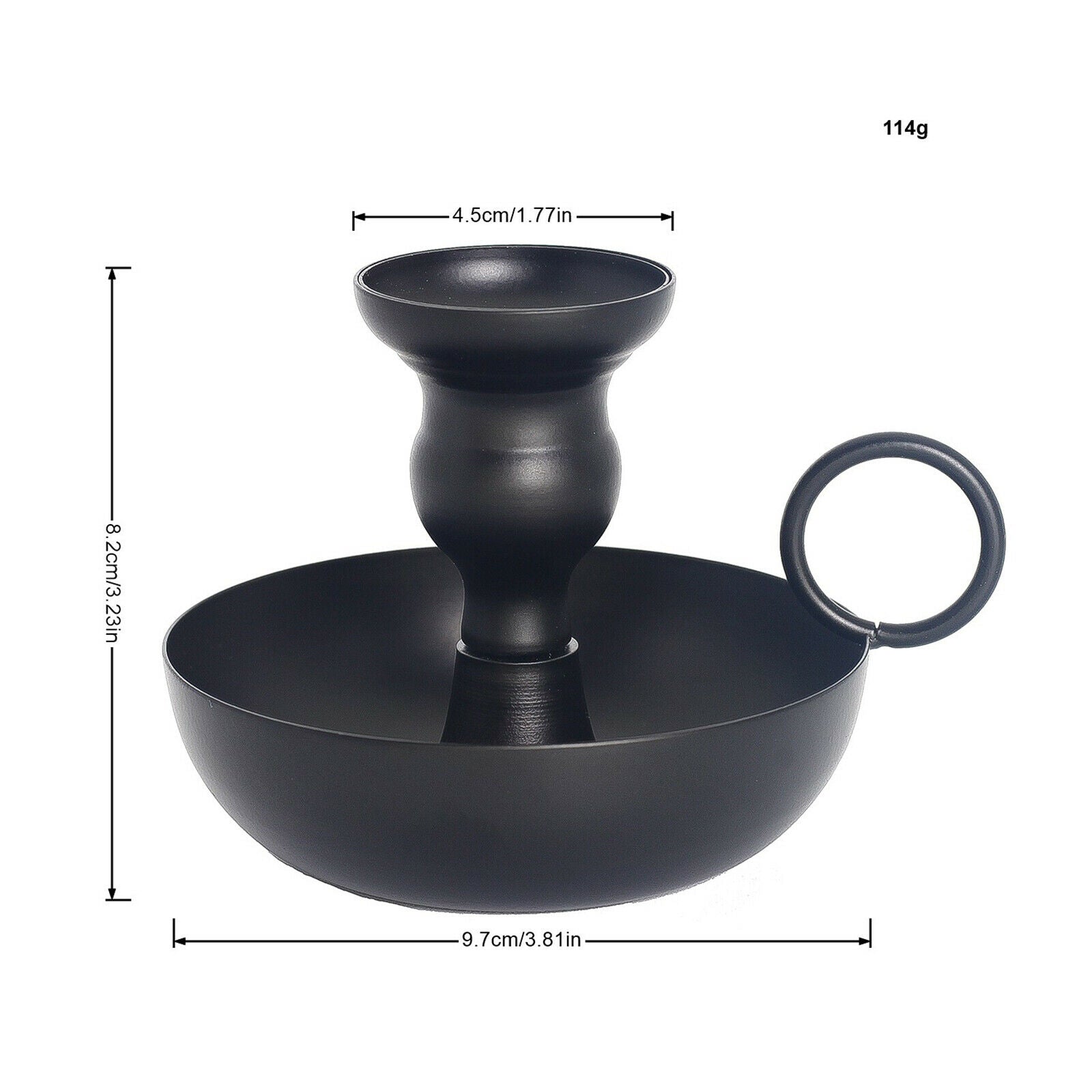 Retro Black Iron Taper Candle Holder Candlestick Holder Stand Dinning Party