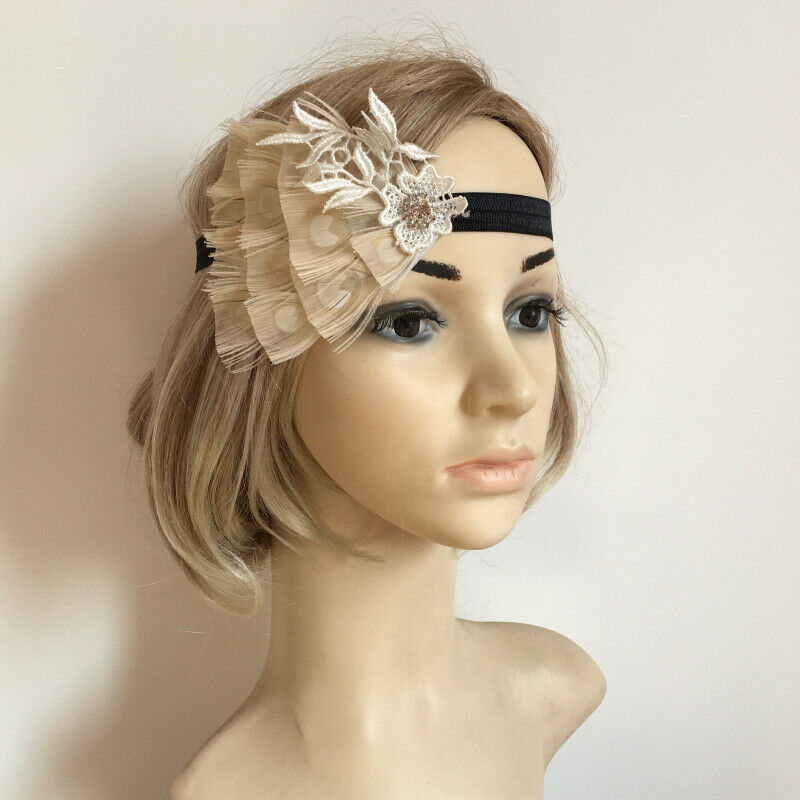 Flapper Headband Women's Fascinator Wedding Bridal Party Prom Hair Band Hair