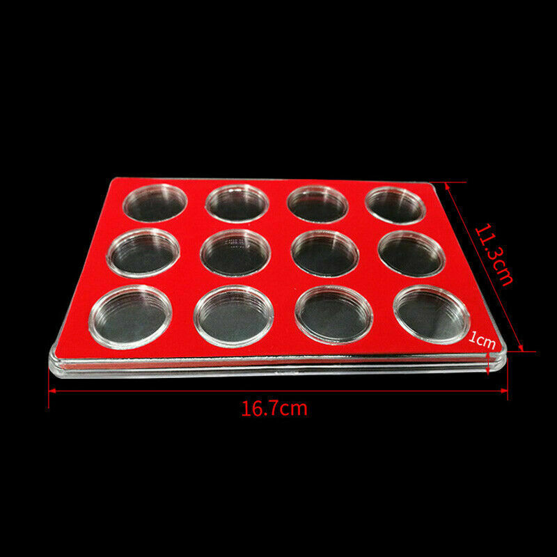 12 Holes Coin Collection Box Protective Display Case Storage Organizer Holder