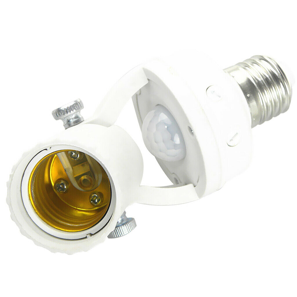 Infrared Motion Sensor Detector Lamp Holder LED Light Bulb Base Socket E27