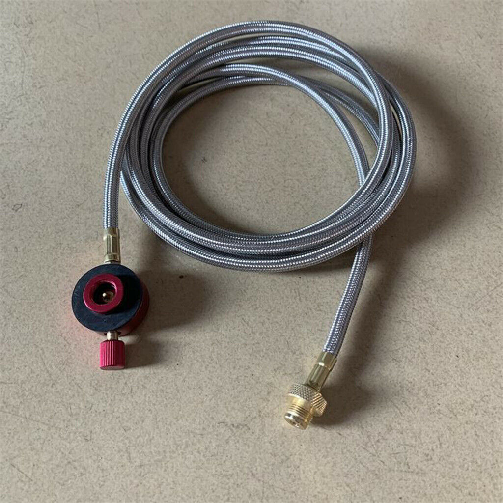 Camping Gas Stove Adapter Hose LPG Flat Tank Connector for Travel BBQ Lawn