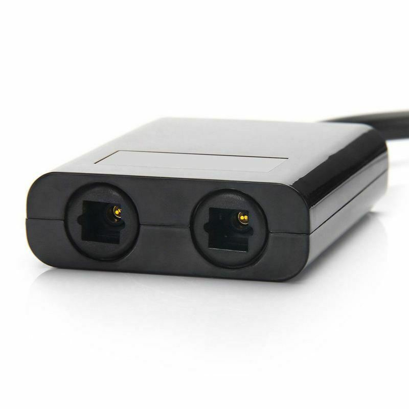 Dual Port Digital Optical Fiber Audio Splitter Cable Adapter 1 In 2 Out V8Q5