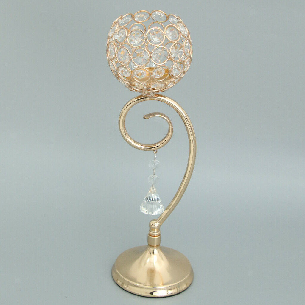 Tea Light Candle Holder Candlestick Wedding Banquet Centerpiece  Golden