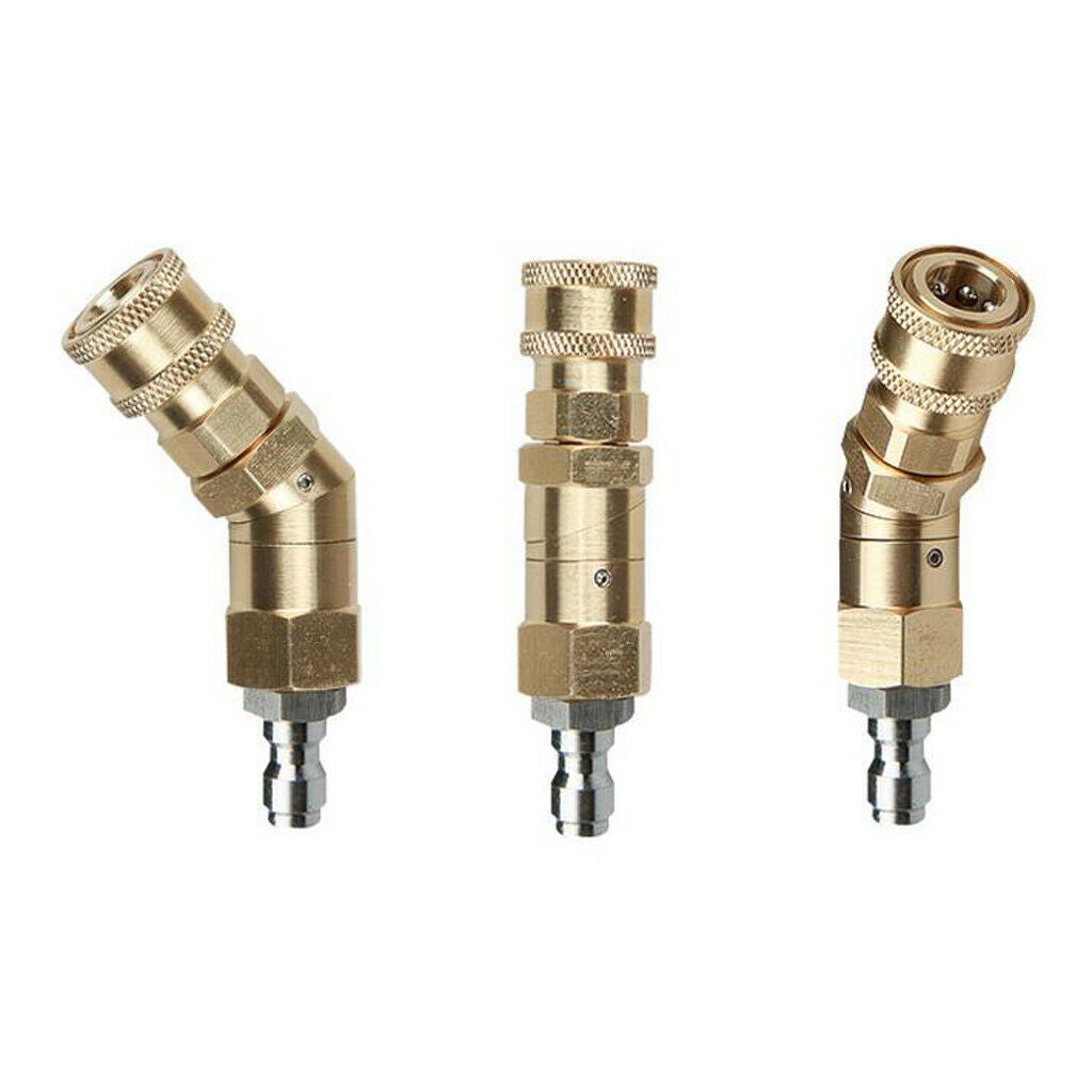 1/4'' Quick Connect Pivoting Coupler Pressure Washer Hose Adapter Quick Coupler