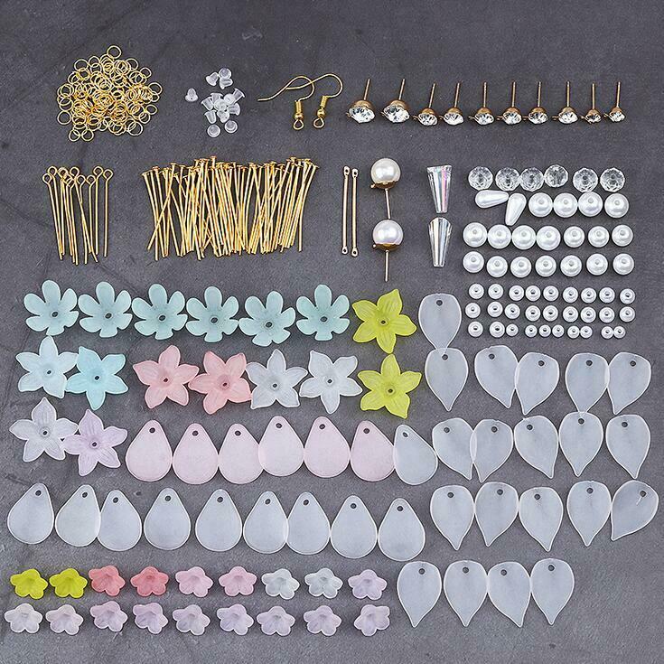 DIY Earrings Making Accessories petal Ear hook Pendant Jewelry Making Kits