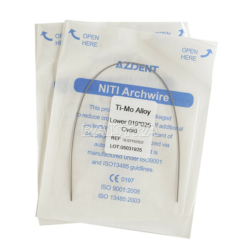 200X AZDENT Dental Orthodontic Beta TMA  Arch Wire Ti-Mo Alloy 19X25 Lower