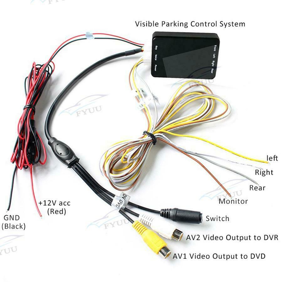 360° Car Parking Panoramic View Rearview 4 Way Camera Control Box System Kit