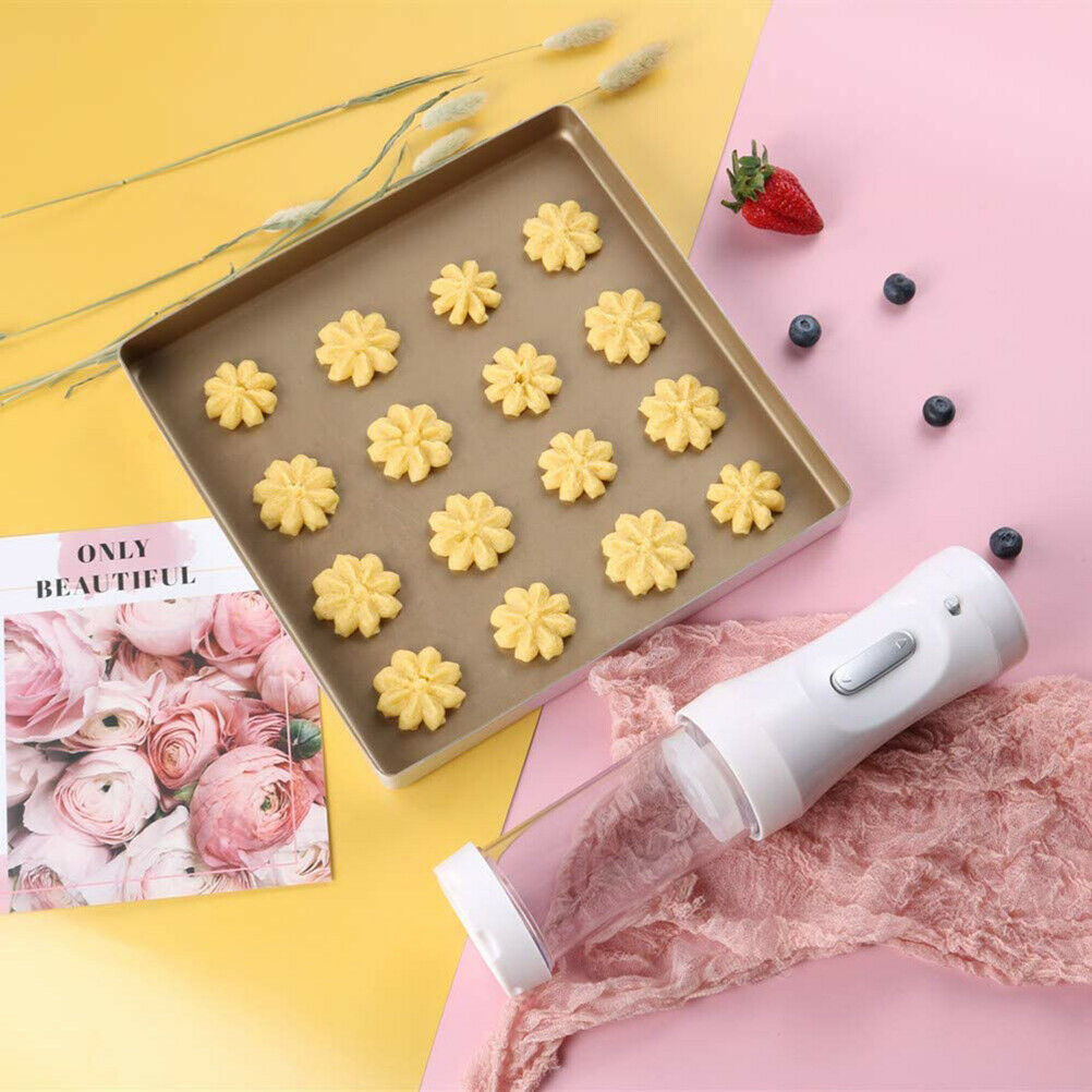 Cookie Maker Kits Electric Cookie Decorating Tool with 12 Discs and 4 Icing Tips