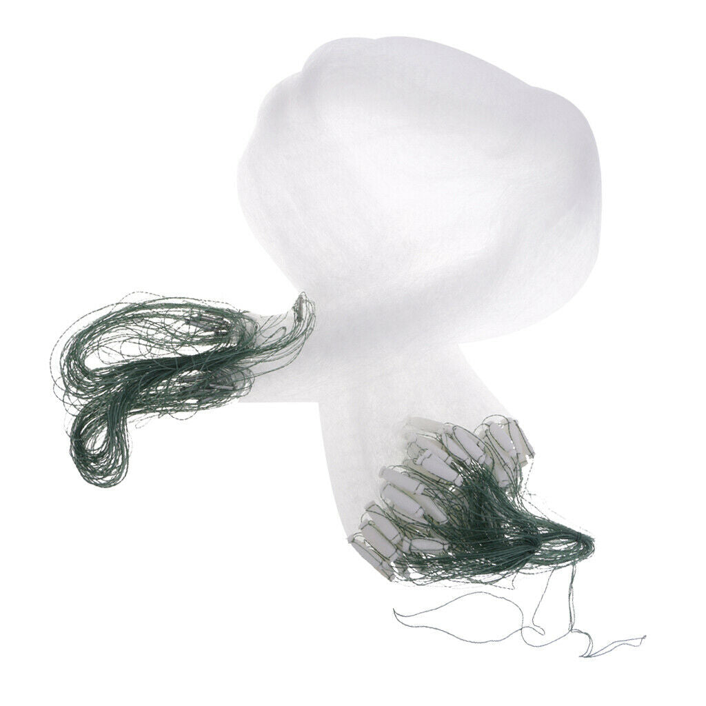 20mx1.2m Clear Green White Fishing Gill Net Float Fish Trap Monofilament Net