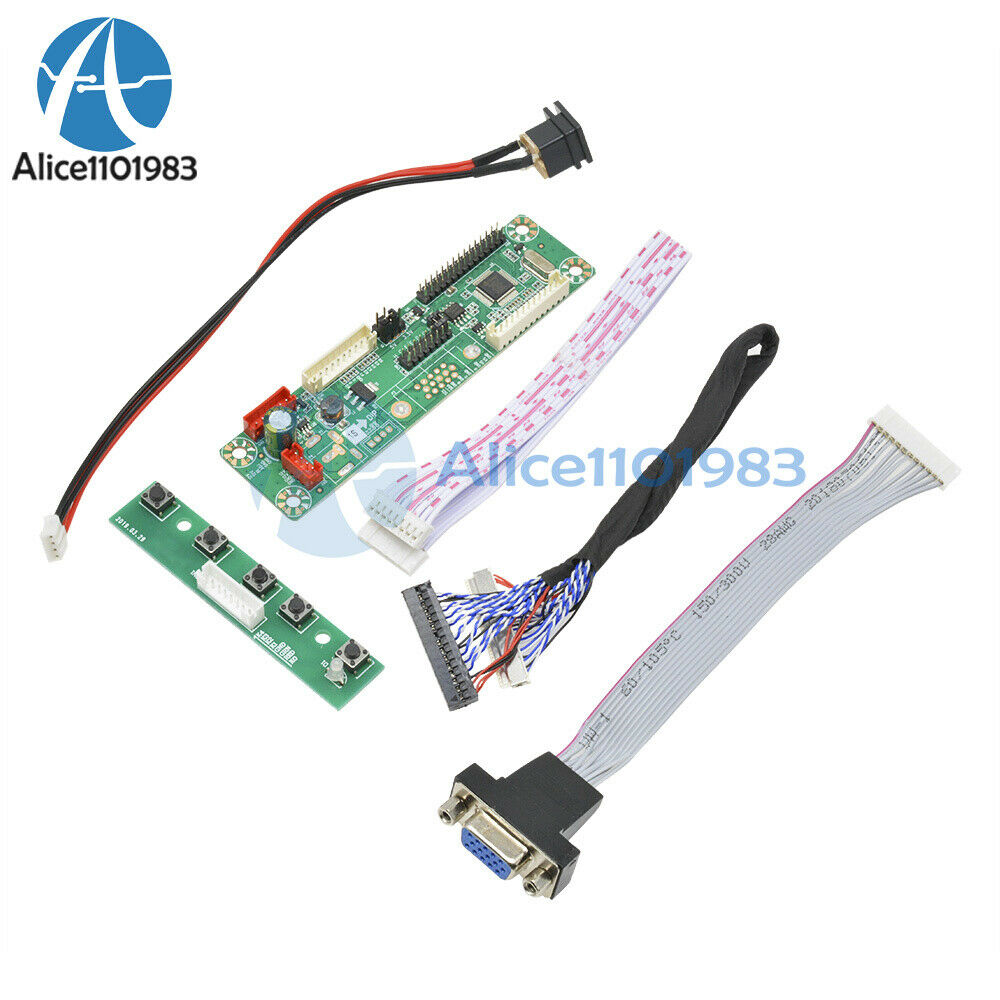 VGA Video Channel MT6820-MD V2.0 Universal Driver Board with Cable LVDS LCD