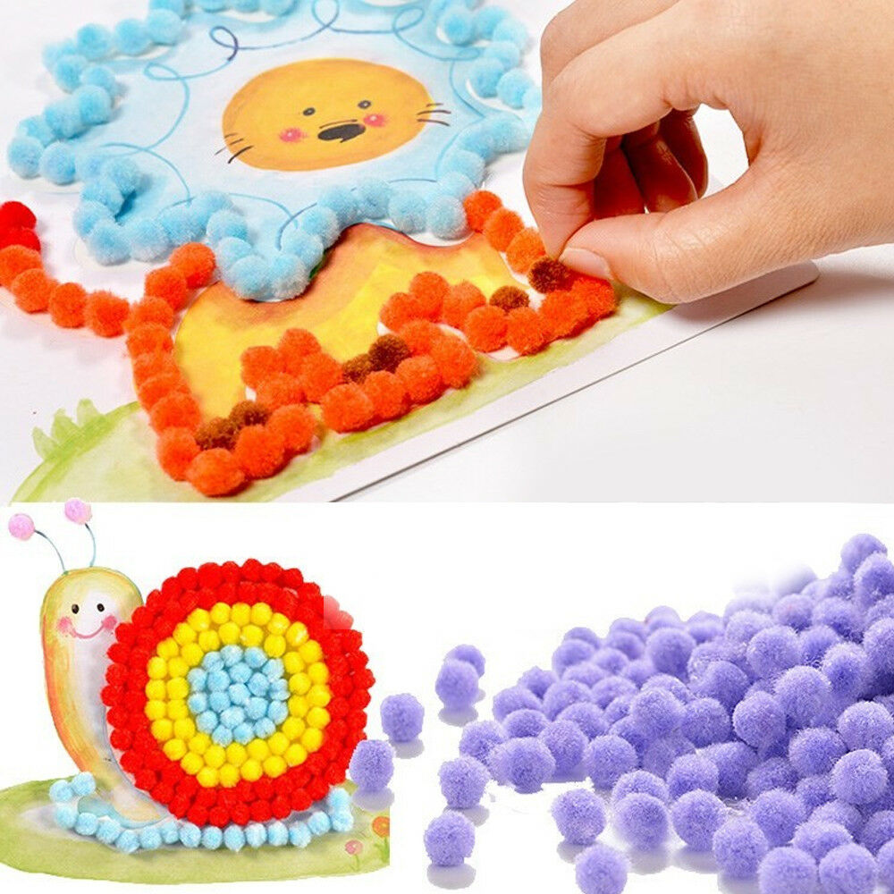100X/set Mixed Colors Felt Balls 1cm Handmade Wool Felt Beads Decor DIY Crafts