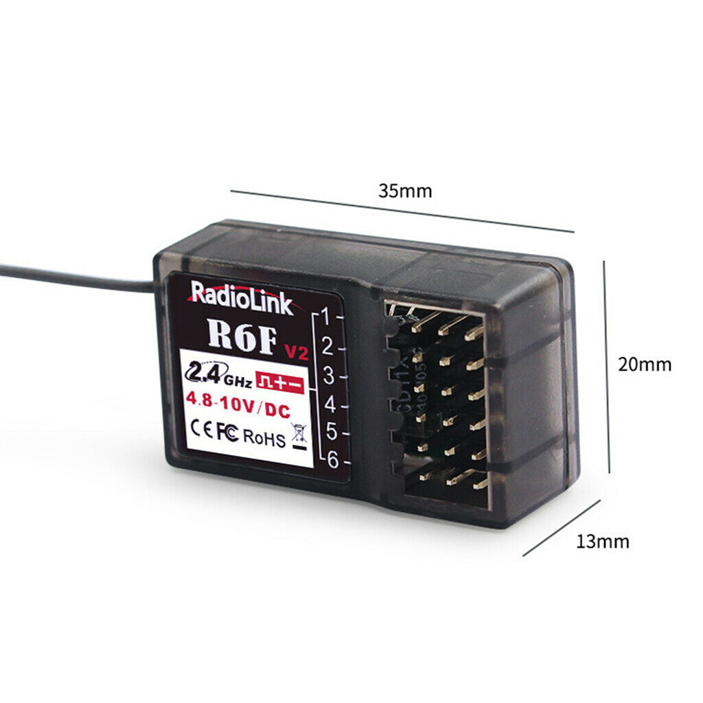 6 Channel R6F Receiver 3V-12V for RC6GS V2/RC4GS V2/RC6GS RC4GS RC3S RC4G