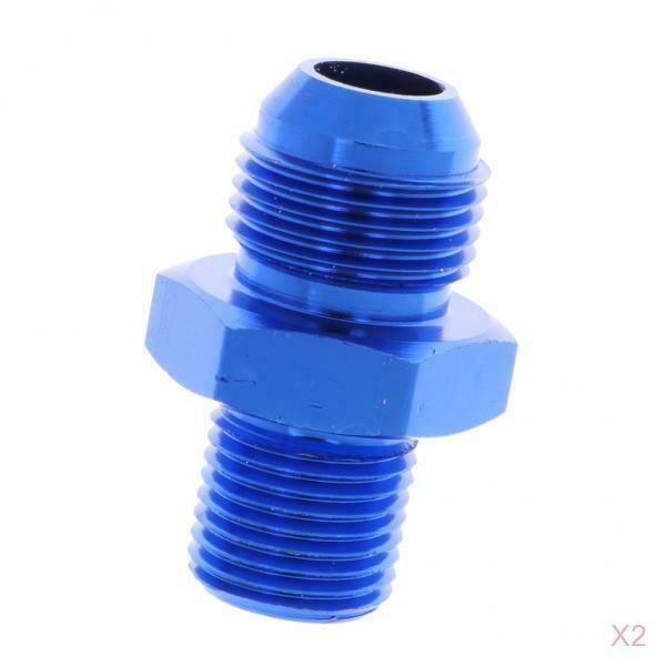 2 Pieces Universal Oil Cooler Fuel Line Hose Adapter Connector AN8-M16x1.5