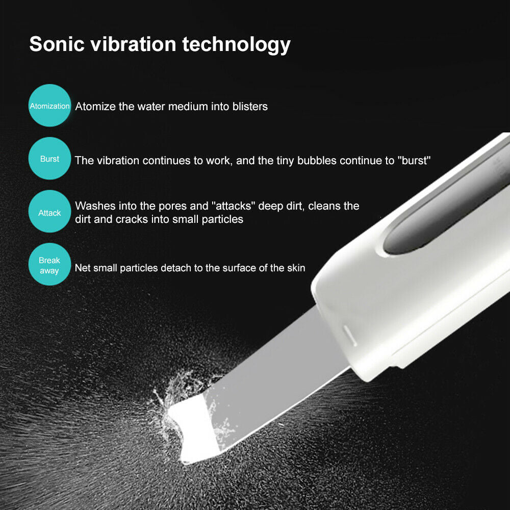 Ion Ultrasonic Skin Scrubber Blackhead Peeling Remover Facial Pore Deep Cleaning