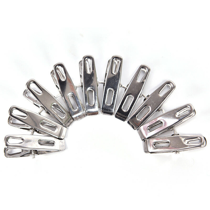 20X Stainless Steel Clothes Pegs Laundry Metal Clamps Metal Hanging Pins C.l8