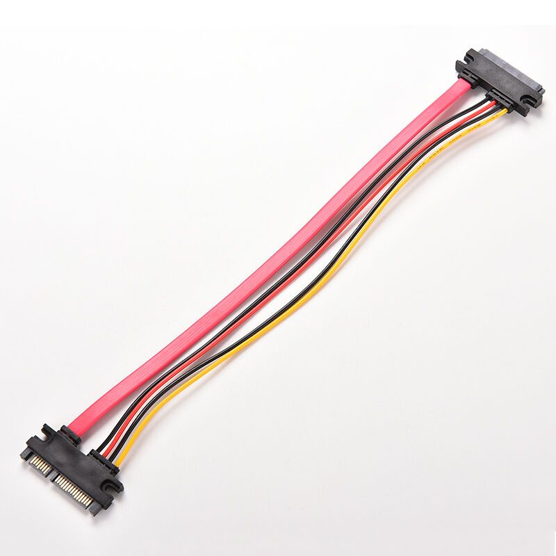 30CM Male to Female 7+15 Pin SATA Data HDD Power Combo Extend Extension Cabl Tt