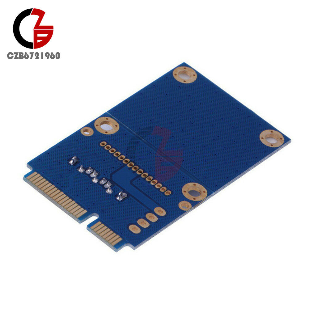 mSATA Mini PCI-e SATA SSD Slot to 7Pin SATA HDD Convert Card Adapter Free Driver