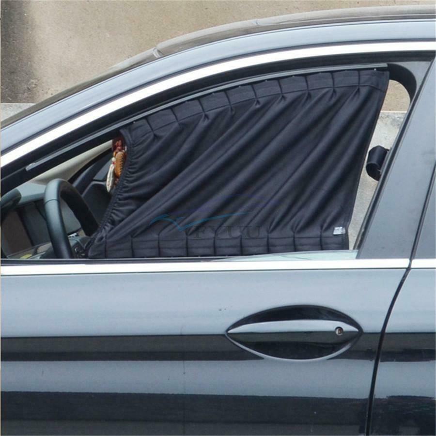 8 Pieces\ Set ABS Tracks Adjustable Sunshade Elastic Cord Car Window Curtains