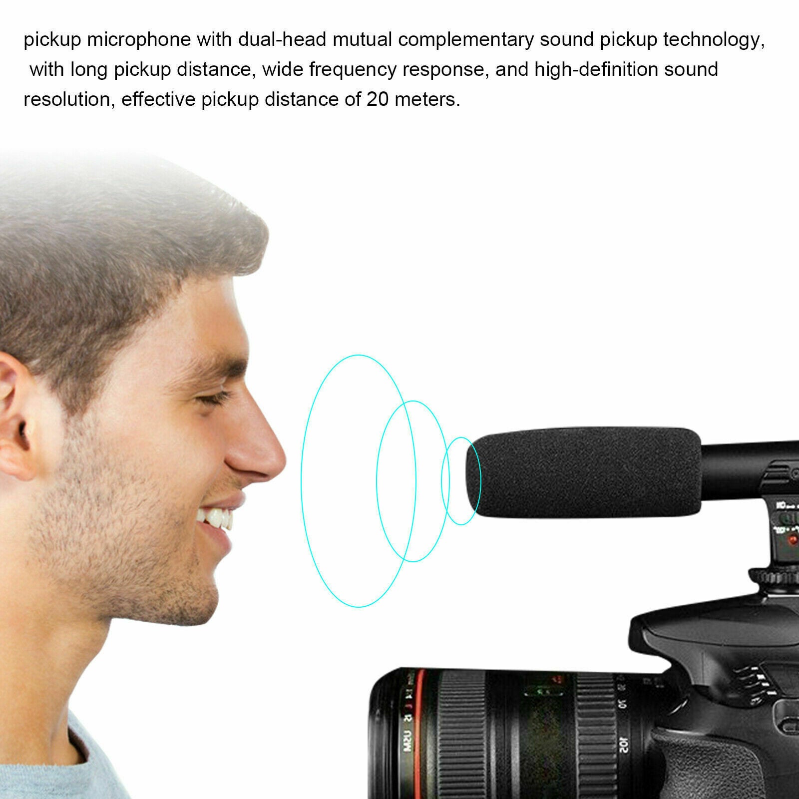 3.5mm External Stereo Microphone For DV Camcorder Phone Canon Nikon DSLR Camera