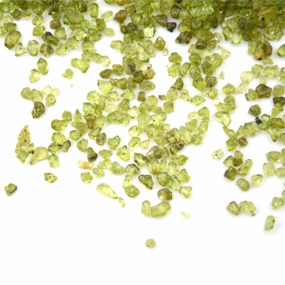 50g Natural Peridot Olivine Quartz Stone Rock Chip Lucky Heal Stones.Miner.l8
