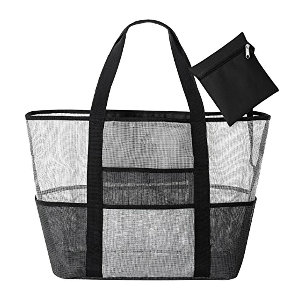 Folding Shoulder Handbag Reusable Tote Beach Shopping Travel Toiletry Bag