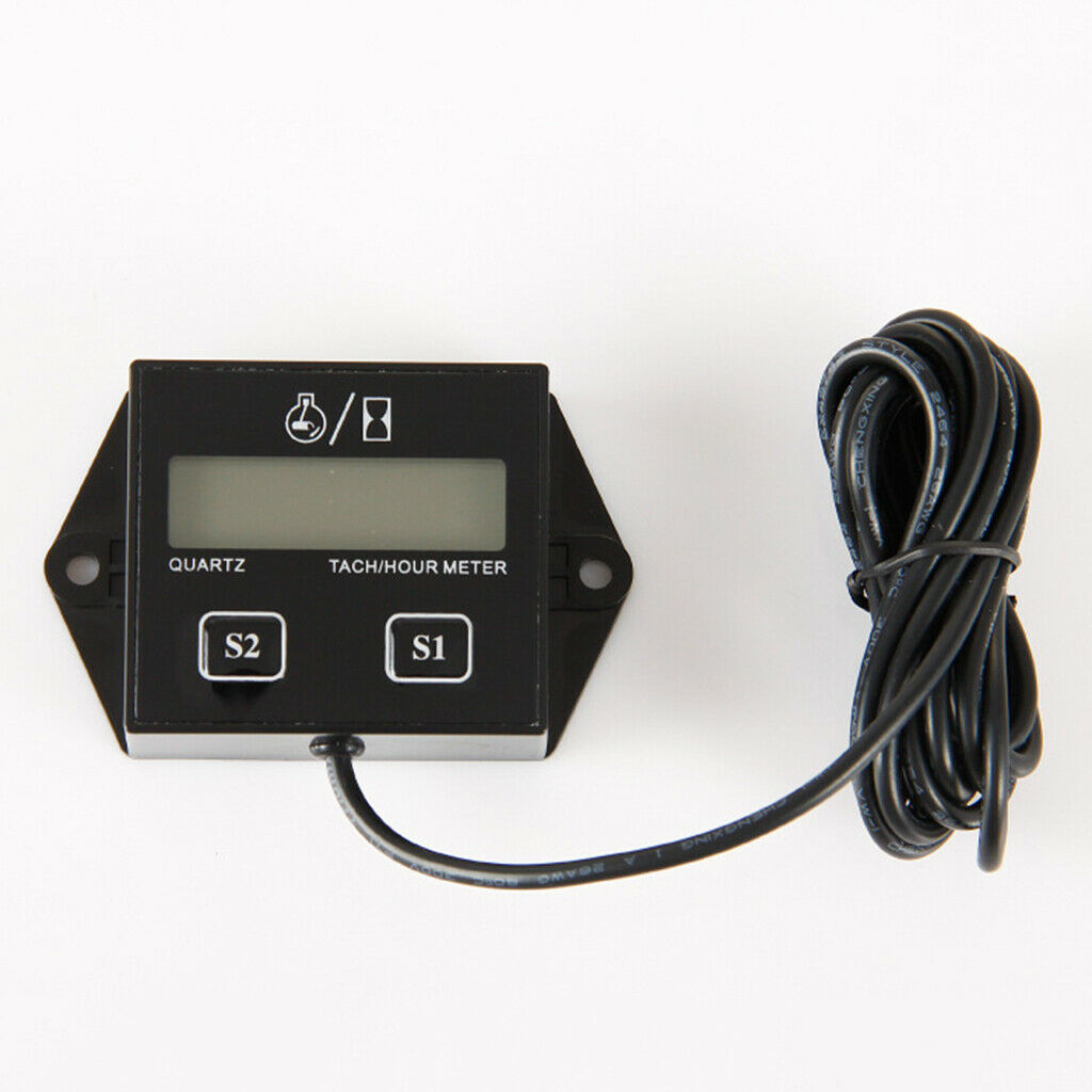 Waterproof Tach Hour Meter RMP 2/4 Stroke Dirt Bike Tachometer Gasoline