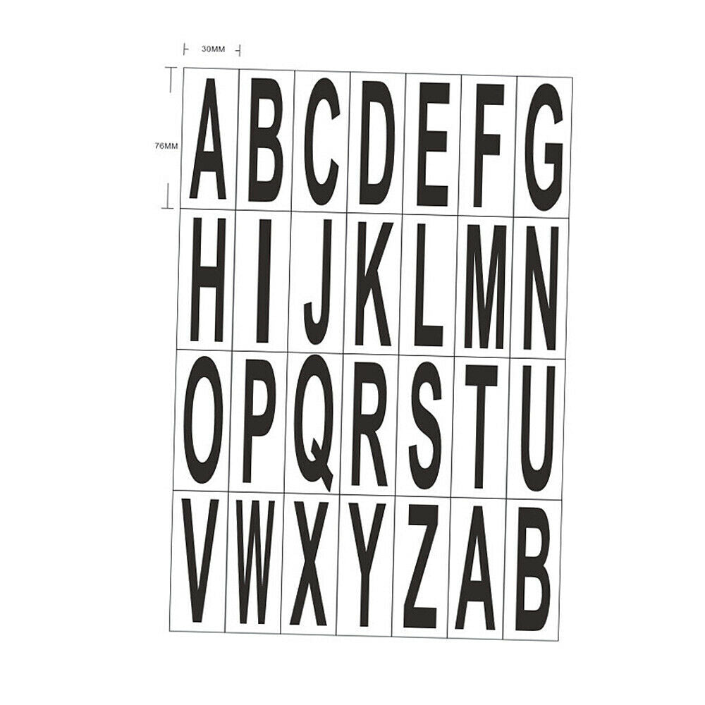 5 Sheets A-Z Alphabet Stickers Labels Self Adhesive Capital Letters Tags Craft
