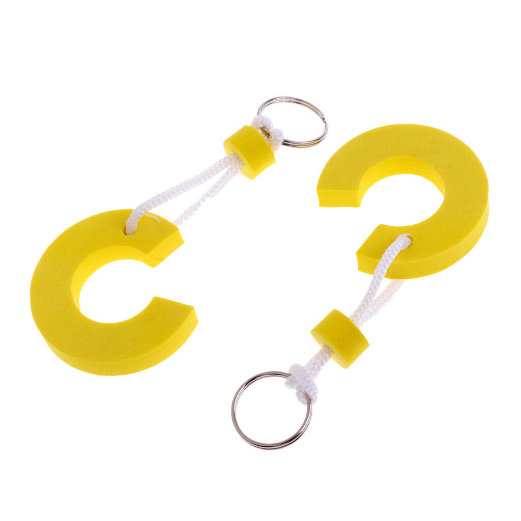 2 Pieces EVA Floating Keychain Keyring Kayak Water Sports Key Float Buoy