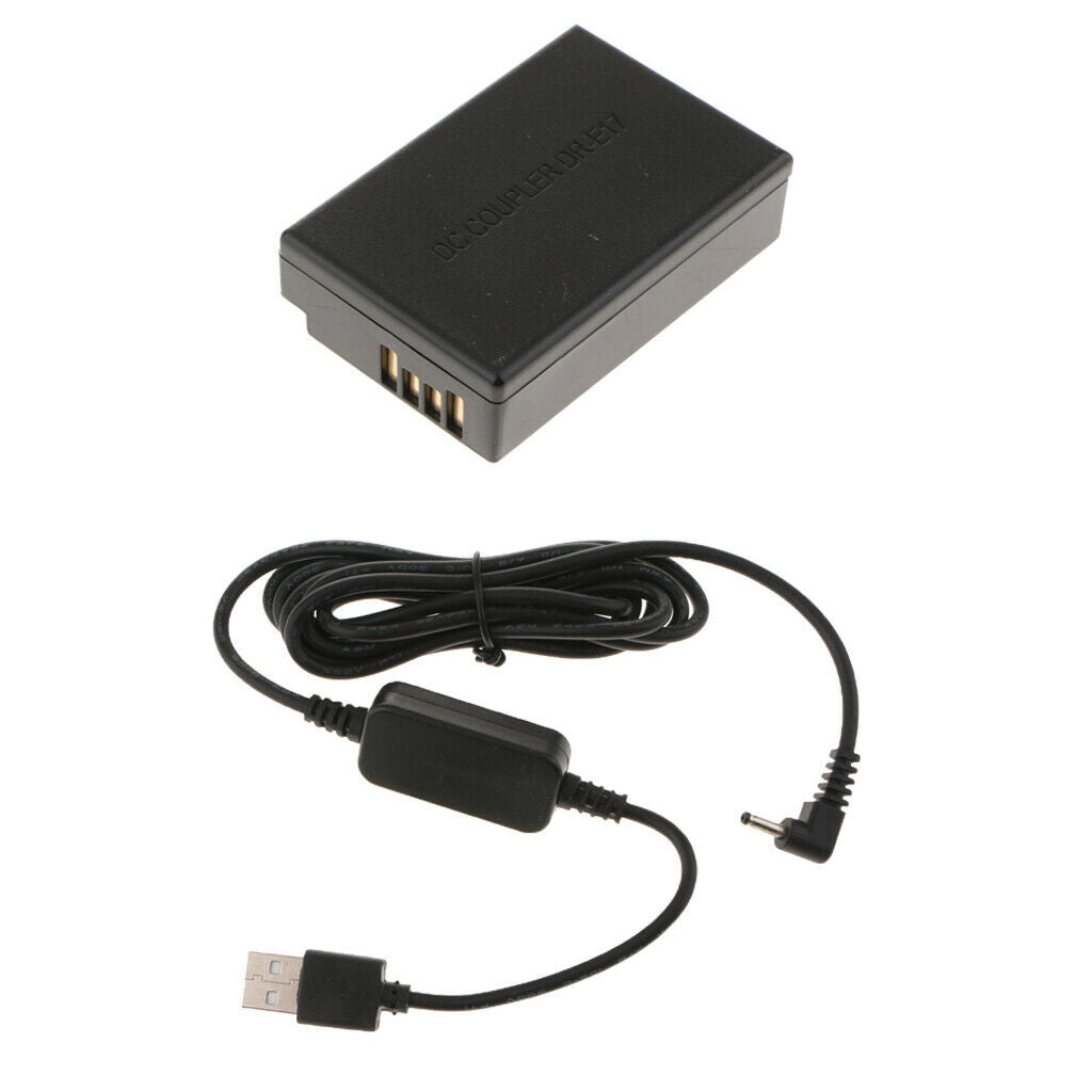 DR-E17 DC Coupler Dummy Battery & CA-PS700 USB Cable for Canon EOS M Camera