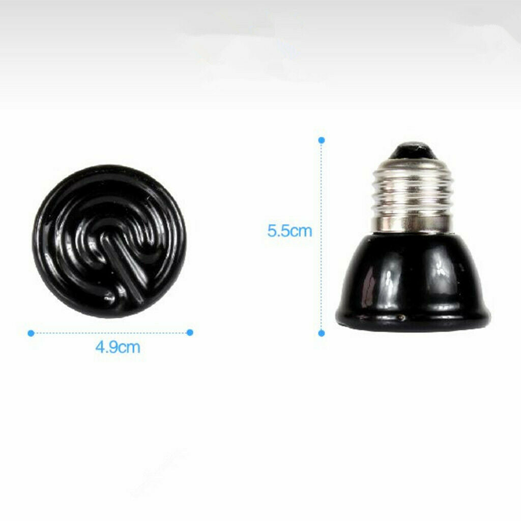 40W Ceramic Infrared Reptile Vivarium Brooder Heat Lamp Night Light Bulb E27