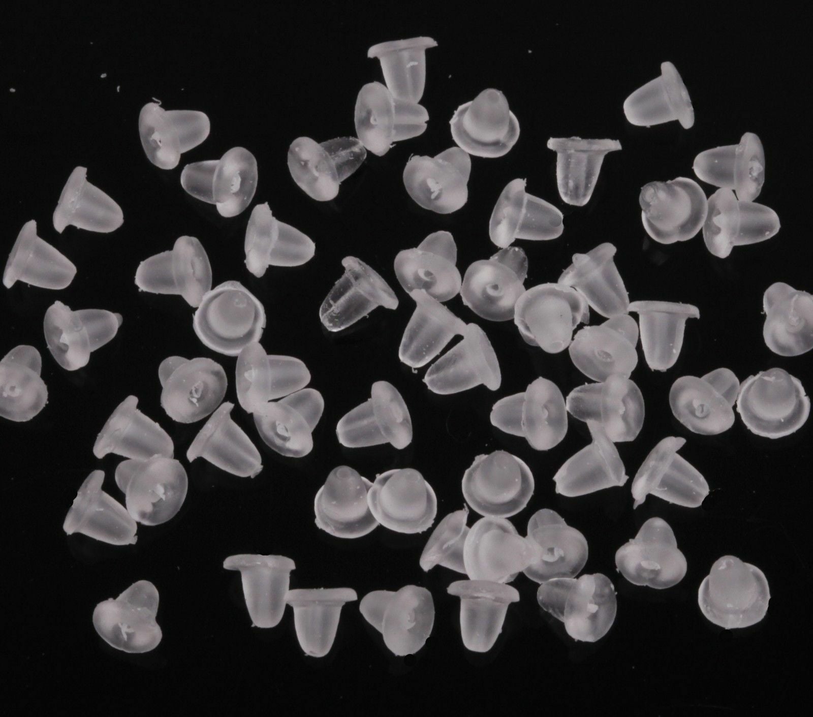 500PCS Rubber Earring Back Stoppers Ear Post Nuts Findings Jewelry Making 4MM