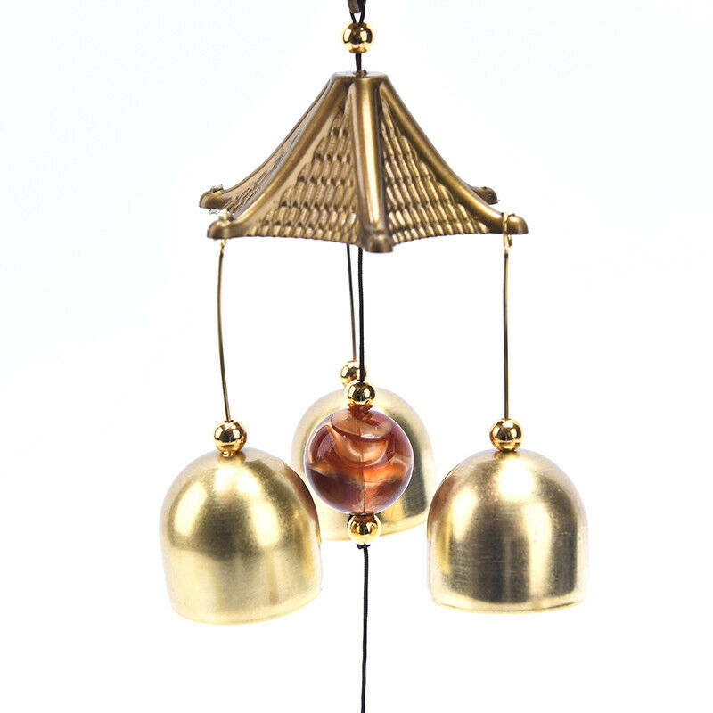 Metal Copper Wind Chime Pendant Door Decoration Lucky Cat Feng Shui Penda.l8