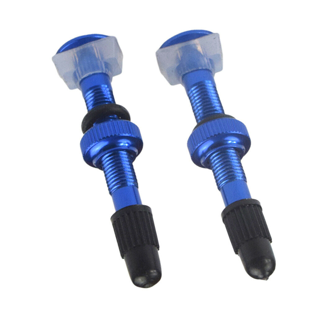 Bike Tubeless Tires Presta Valves Universal Removable Vacuum-Nozzle Blue