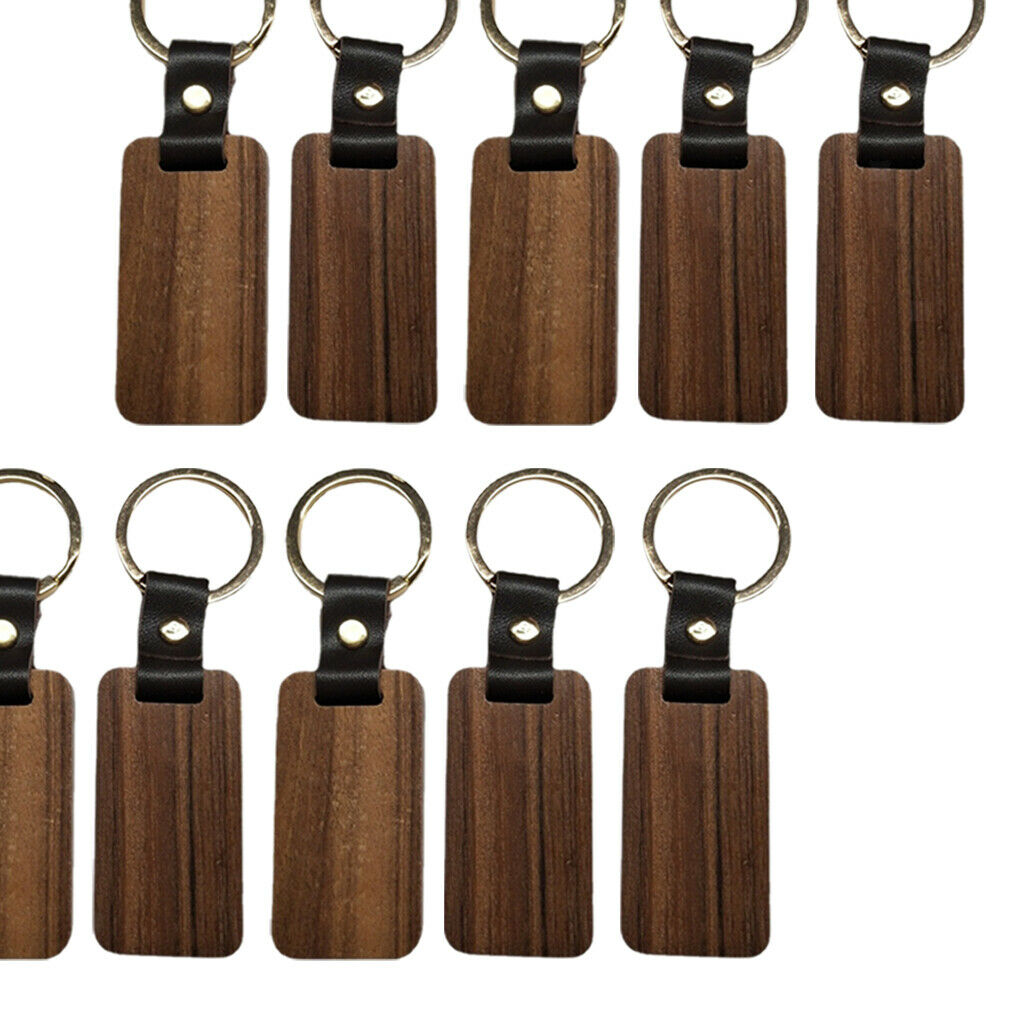10x Lightweight Keychain Unisex Key Ring Car Bag Hanging Printed Accessories