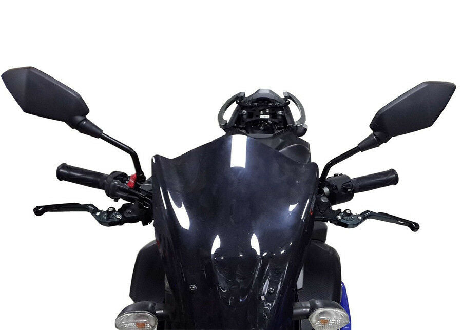 1 Pair Black Hexagon Motorcycle Rearview Side Mirror For Yamaha Kawasaki BMW