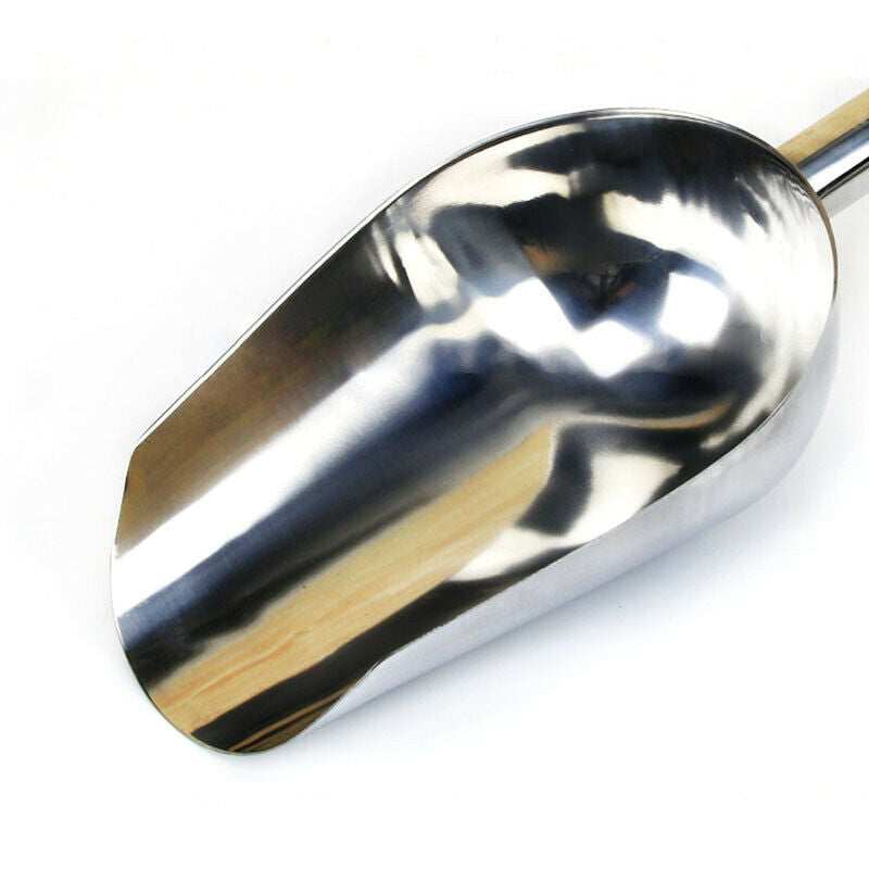 Stainless Steel Ice Scoop For Kitchen Bar Sugar Flour Dry Goods Shovel Tool