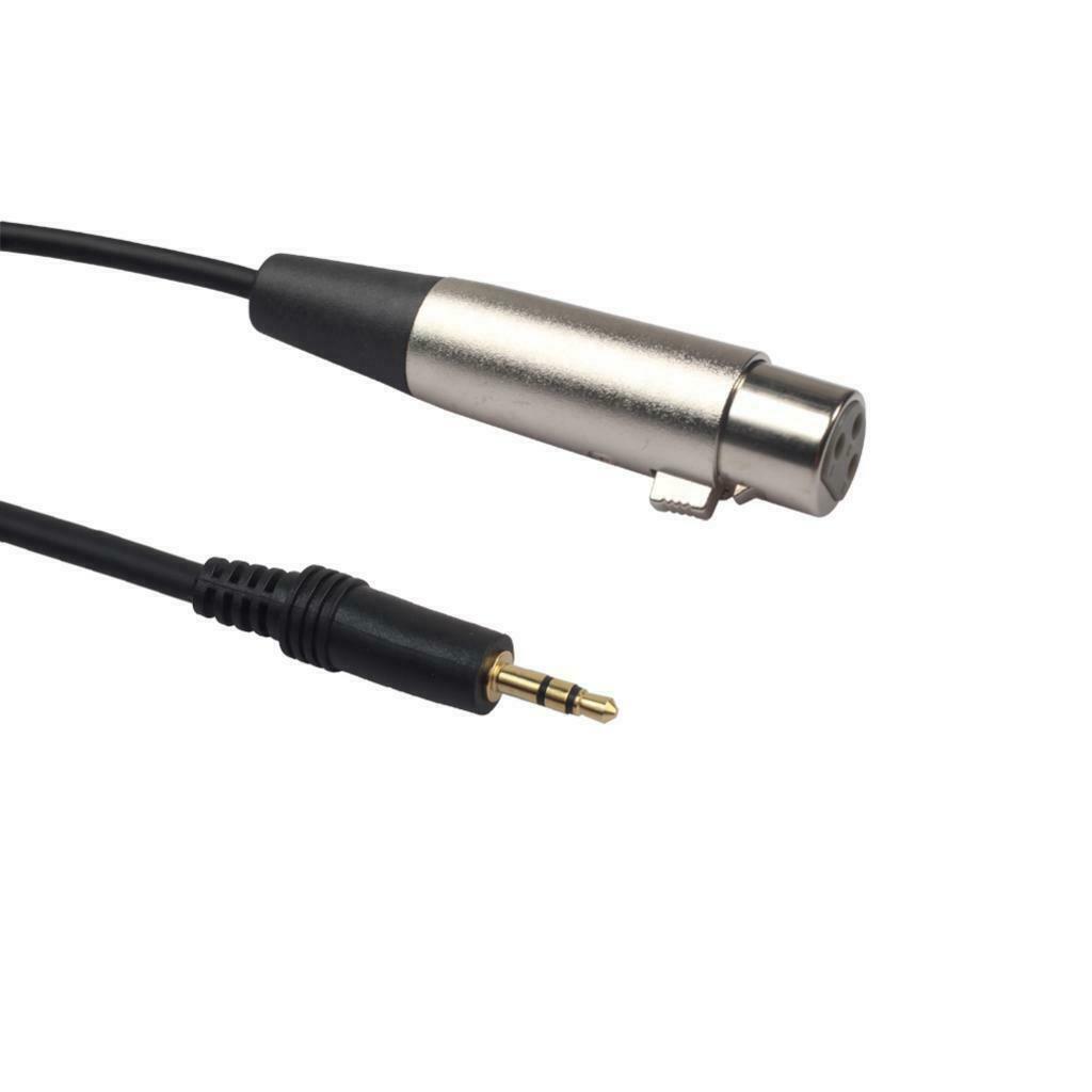 3.5mm   Male to XLR 3-Pin Female Stereo Adapter Right Angle for Mic