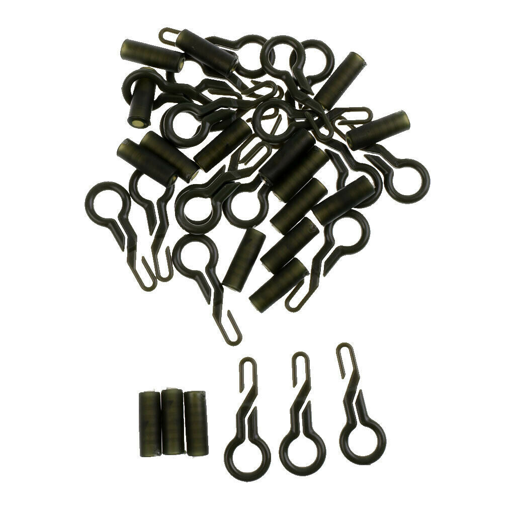20 Pcs Back  &Tubes for Carp Fishing Carp Fishing Rig Accessory Kit