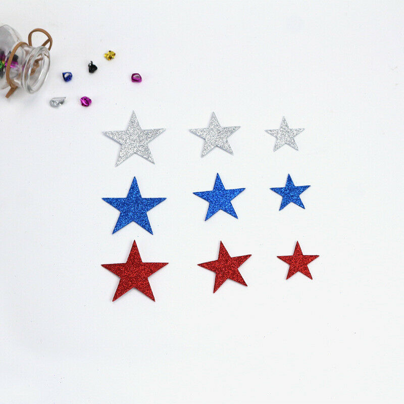 50Pcs Star Stickers Christmas New Year Glitter Scrapbook Card Making DIY Crafts