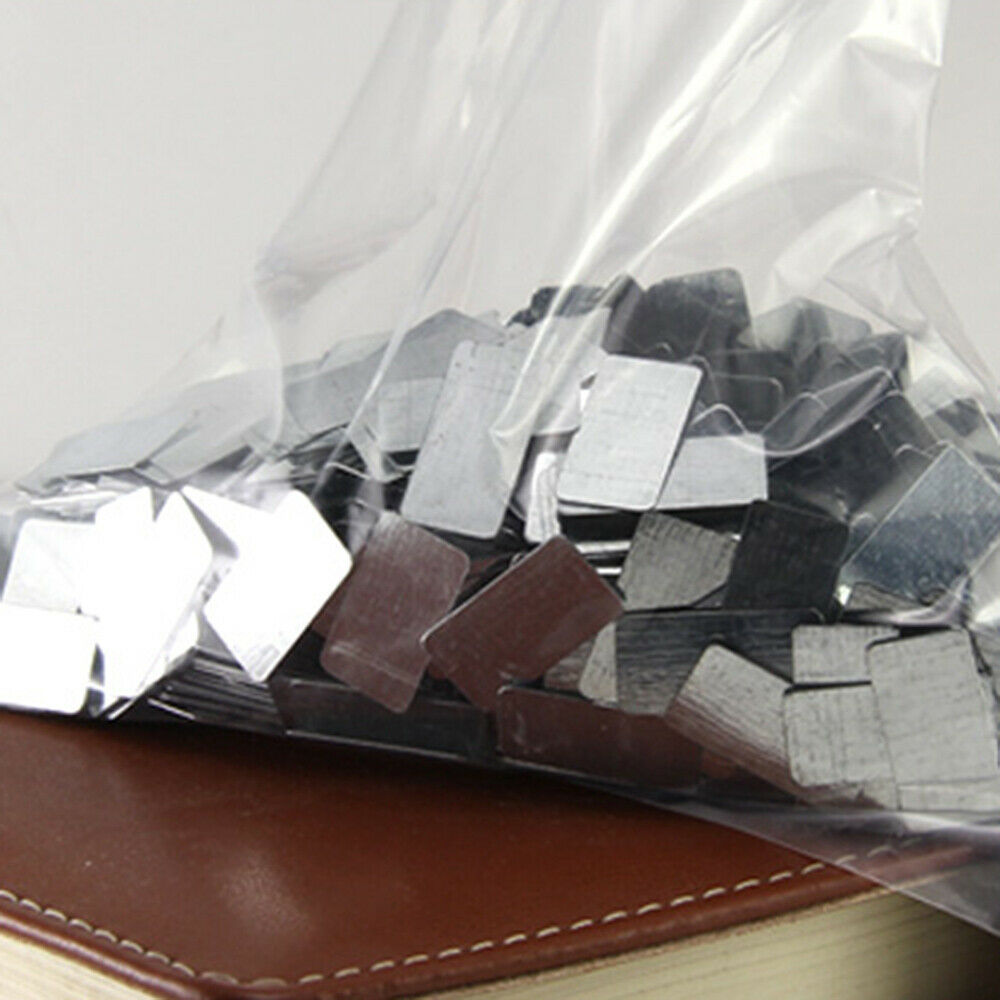 100PCS Galvanized Iron Sheet Panel Zinc Plated Metal Fittings Crafts 20*10*0.3mm